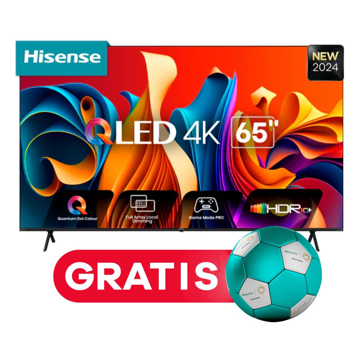 Televisor Hisense QLED 65Q6N | 65&quot; | Google TV | 4K | HDMI | USB | Wi-Fi | Bluetooth