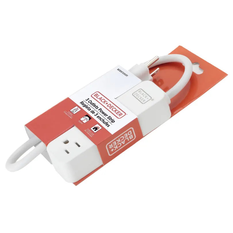 Regleta Black & Decker BDE9720031 | 3 Outlet | 3 Pies