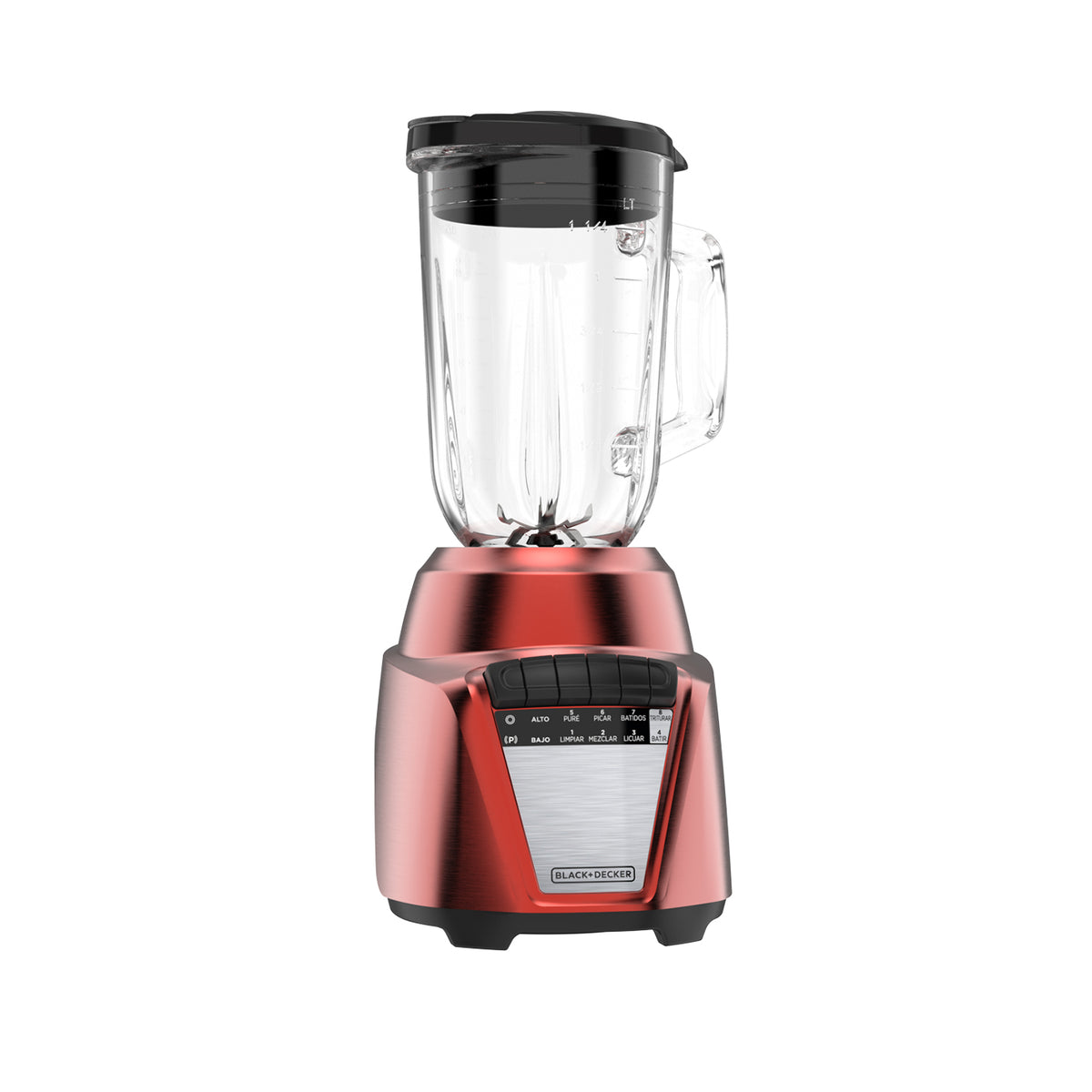 Licuadora Black &amp; Decker  BL0876-2RDLA | 1.25 Litros | Jarra de Vidrio | Color Rojo Metálico