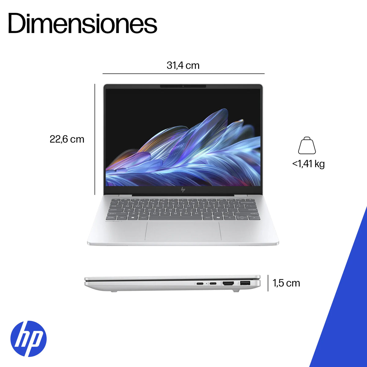 HP Omnibook 7 AI 14-FR0070LA | Intel Core Ultra 7 255U | 16GB RAM | 1TB SSD | 14" | Windows 11 Home