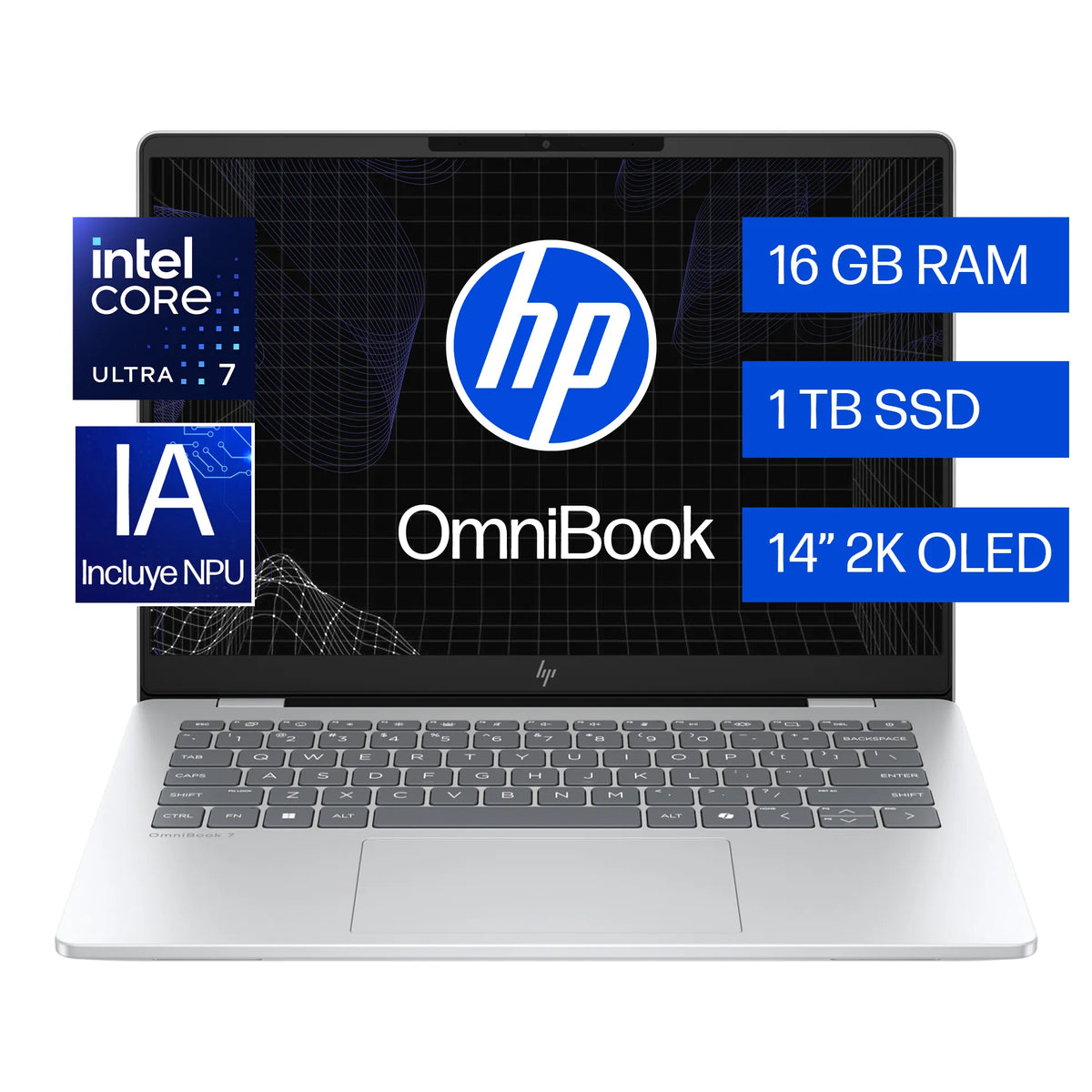 HP Omnibook 7 AI 14-FR0070LA | Intel Core Ultra 7 255U | 16GB RAM | 1TB SSD | 14" | Windows 11 Home