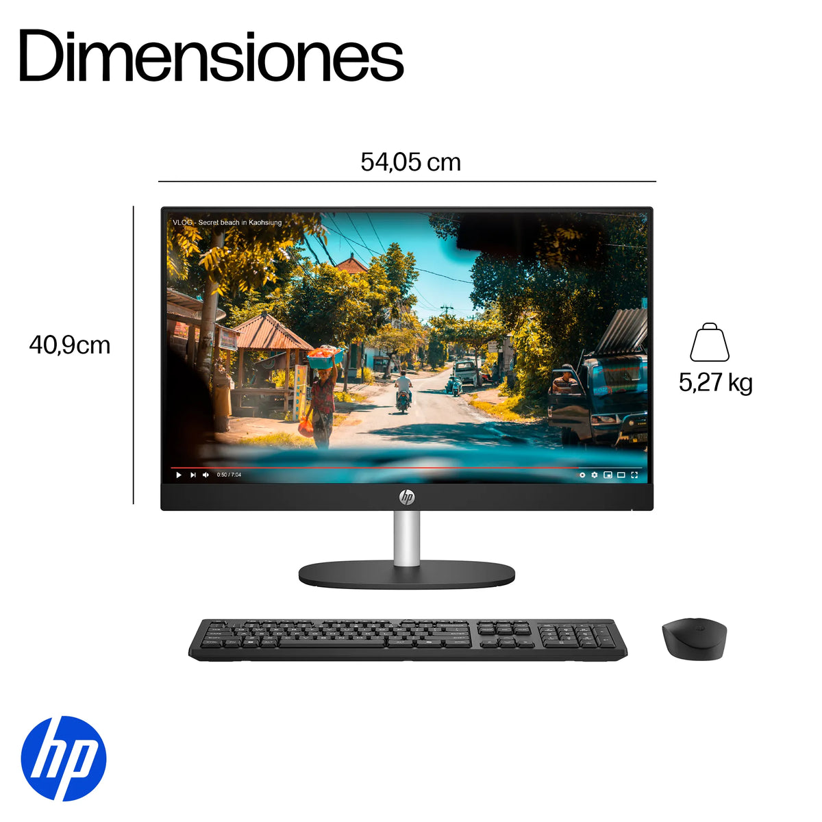 HP 24-CR0233LA | AMD Ryyzen 3 7320U | 8GB RAM | 512GB SSD | 23.8" | Windows 11