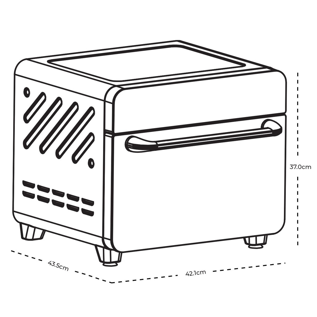 Tosta Horno Drija Bruschetta 25L-B | 25L | 12 Funciones | 1440W