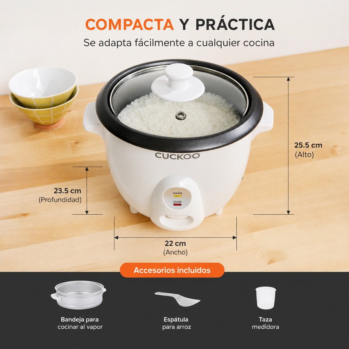 Arrocera CUCKOO CR-0601C | 3 Tazas