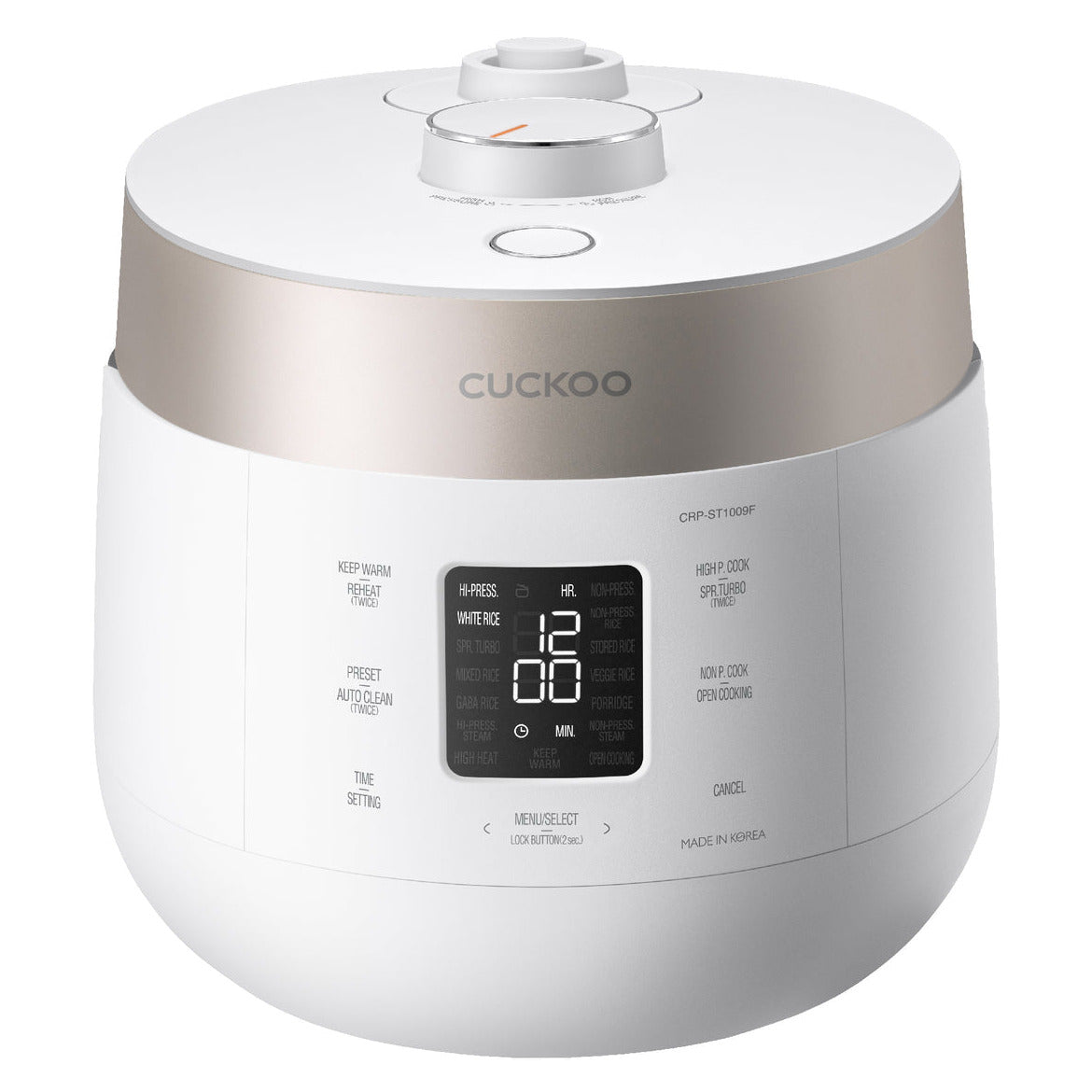 Arrocera CUCKOO CRP-ST1009FW | HP Twin Pressure | 10 Tazas | Blanco