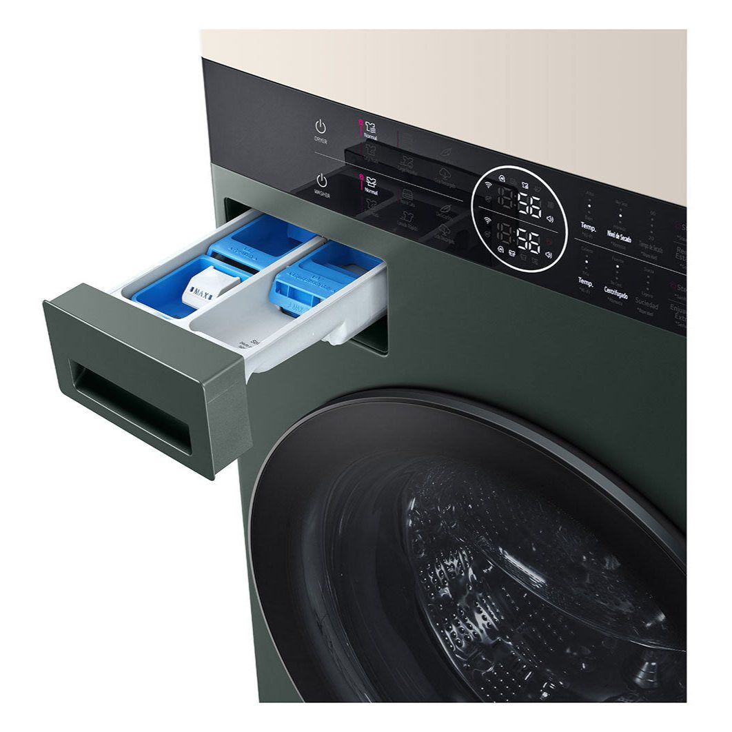 Centro de Lavado a Gas LG WashTower WK25GBS6 25KG ThinQ Color Beige Lavadora Lavadoras Multimax Panama  PSN0111247