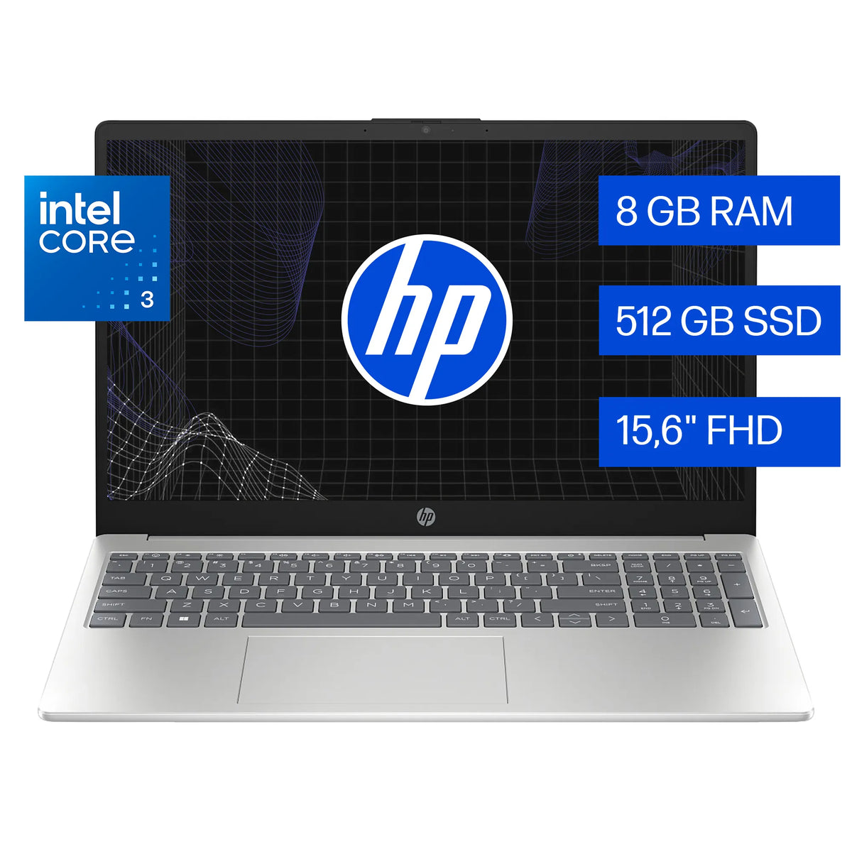 HP 15-FD0331LA | Intel Core 3-100U | 8GB RAM | 512GB SSD | 15.6" | Windows 11 Home