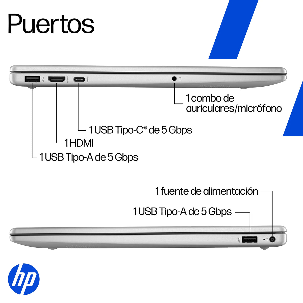 HP 15-FD0331LA | Intel Core 3-100U | 8GB RAM | 512GB SSD | 15.6" | Windows 11 Home