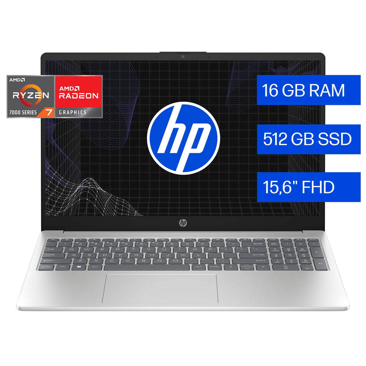 HP 15-FC0372LA | AMD Ryzen 7-7730U | 16GB RAM | 512GB SSD | 15.6" | Windows 11