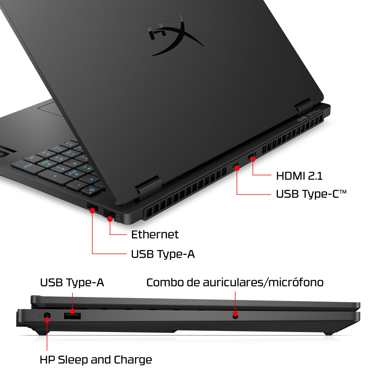 HP HyperX 15-GA0000LA | Intel Core i5-14450HX | 16GB RAM | 512GB SSD | 15.6" | GeForce RTX 5050 | Windows 11