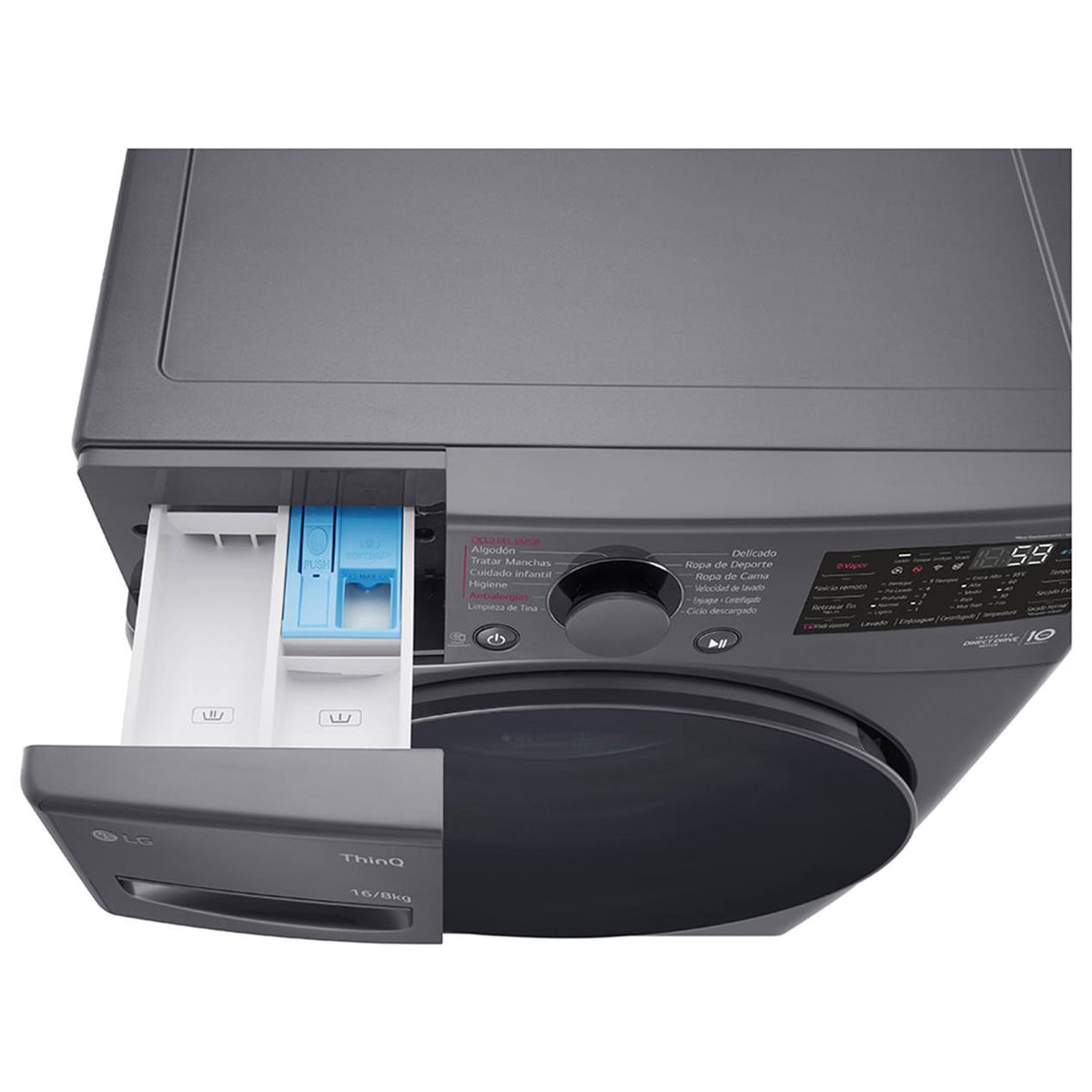 Lavadora y Secadora LG WD16MG2S6P | 2 en 1 | 16kg | Eléctrica | Color Gris