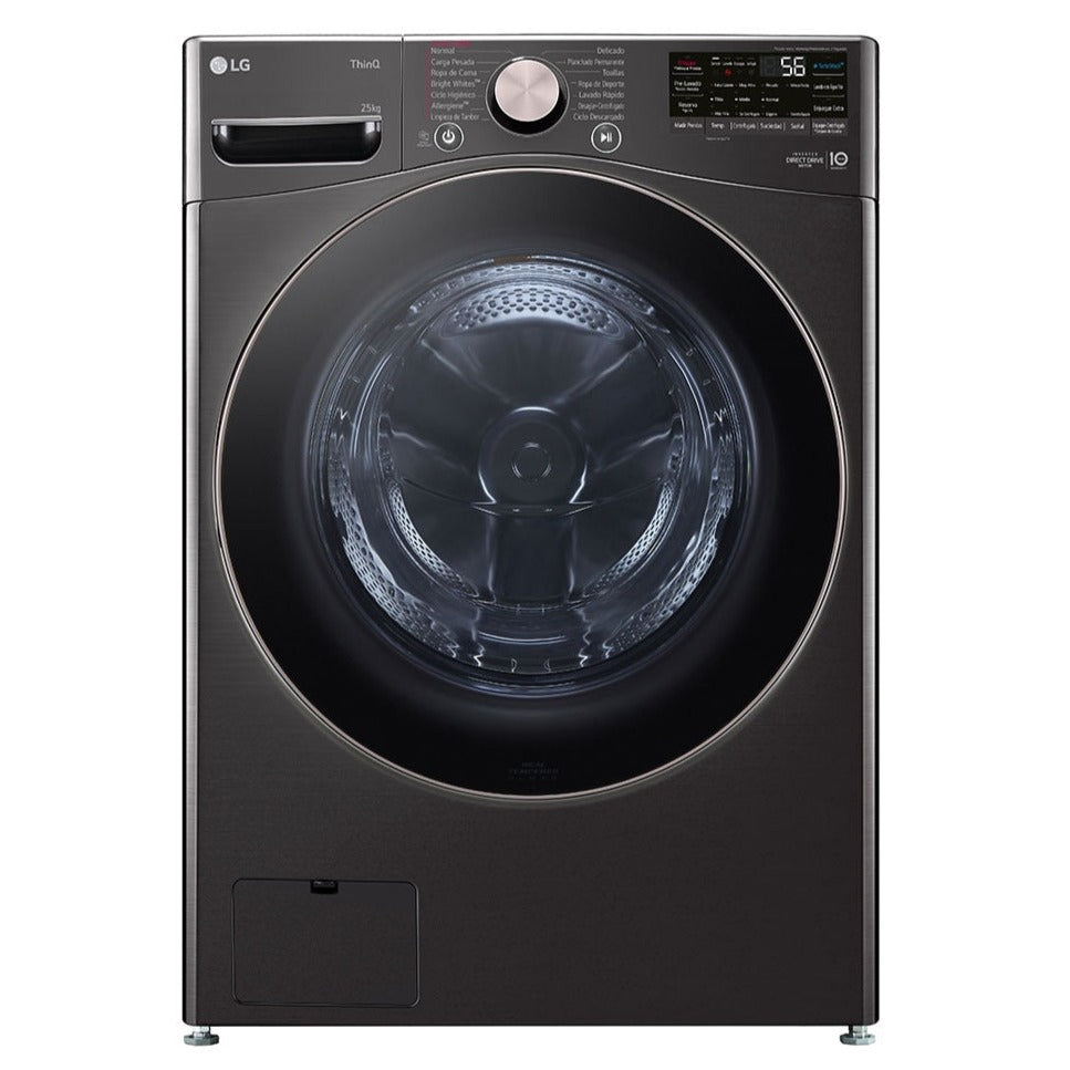 Lavadora Inverter LG WM25BV2S6BR | 25KG | Carga Frontal | Color Negro Mate - Multimax