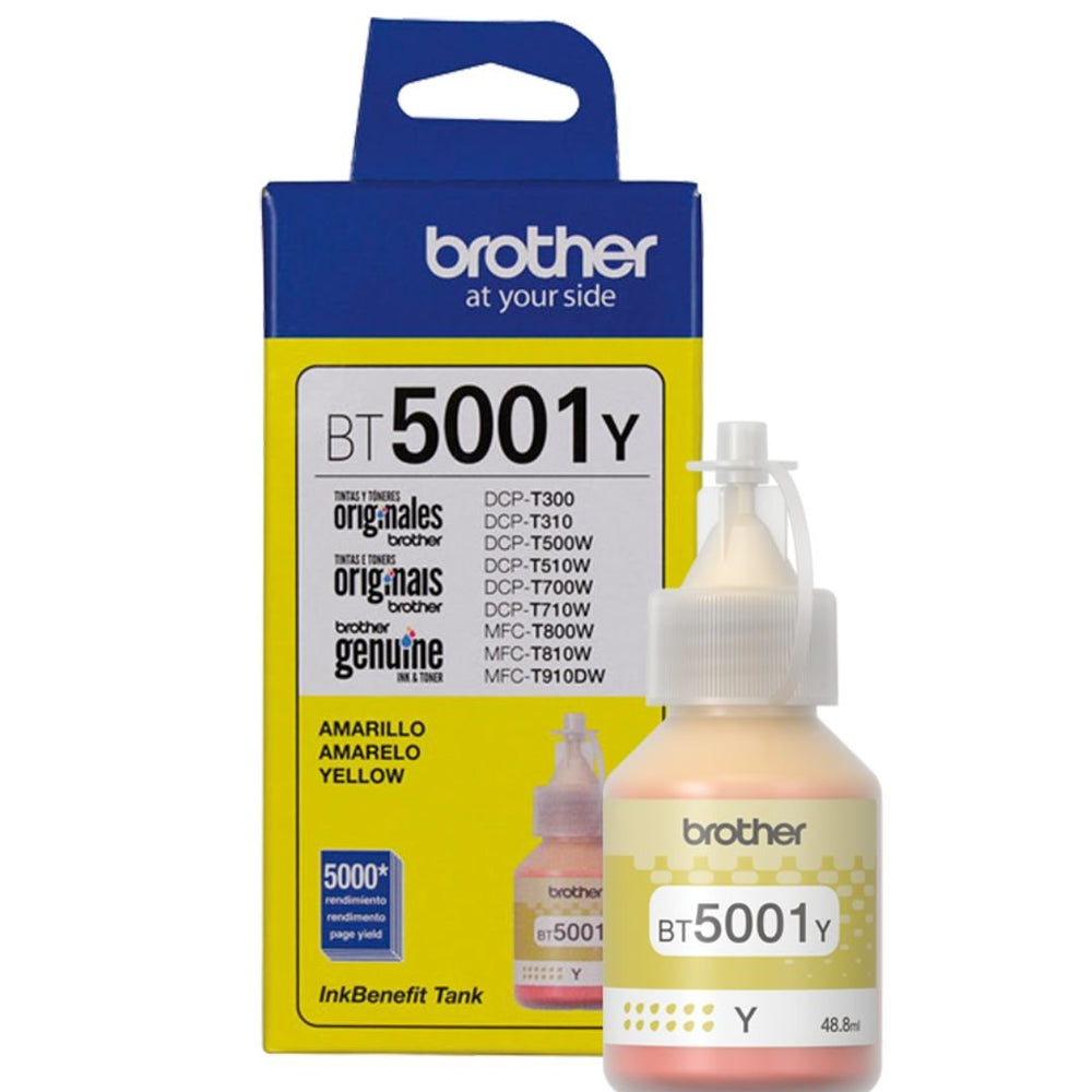 Tinta Brother BT5001Y | Amarillo | Botella