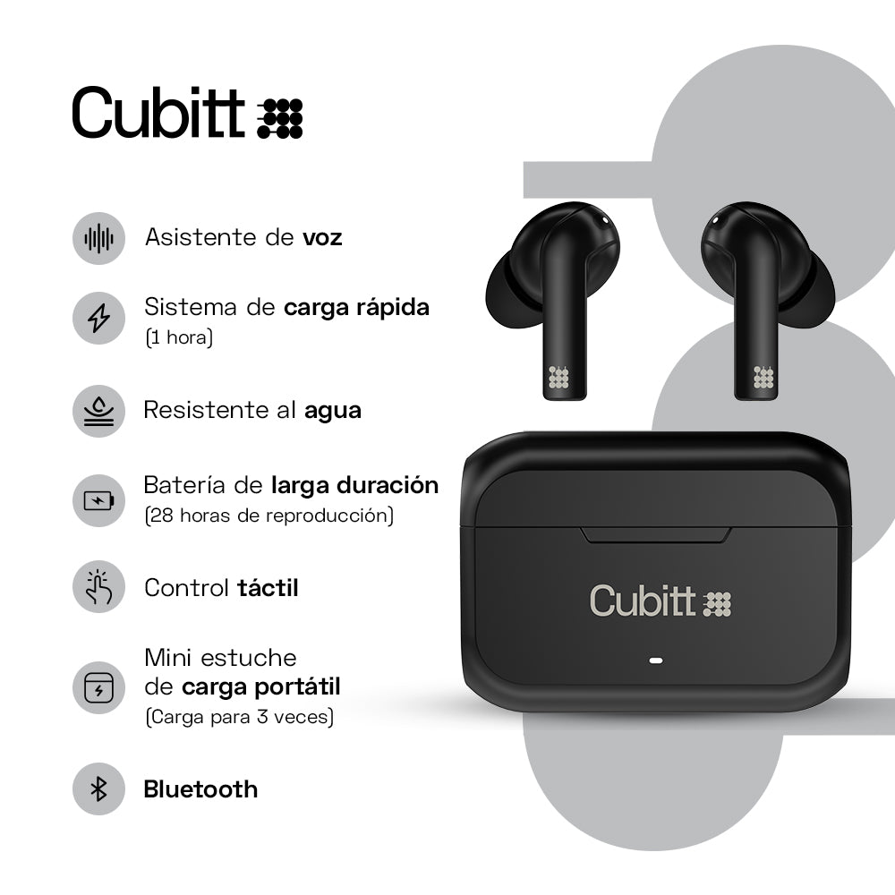 Audífonos Inalámbricos Cubitt Earbuds Gen2 | In-Ear | Bluetooth