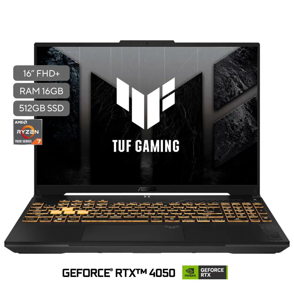 ASUS TUF Gaming A16 FA607NUG-RL116W | AMD Ryzen 7-7445HS | 16GB RAM | 512GB SSD | 16" | GeForce RTX 4050 | Windows 11 Home