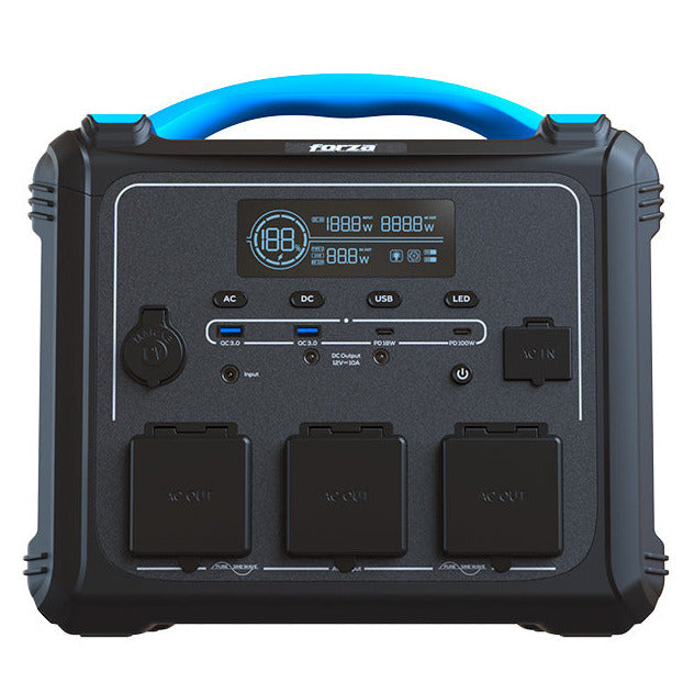 Generador Eléctrico Forza FPP-T1200 | 1200W | USB-A | USB-C | CC | CA