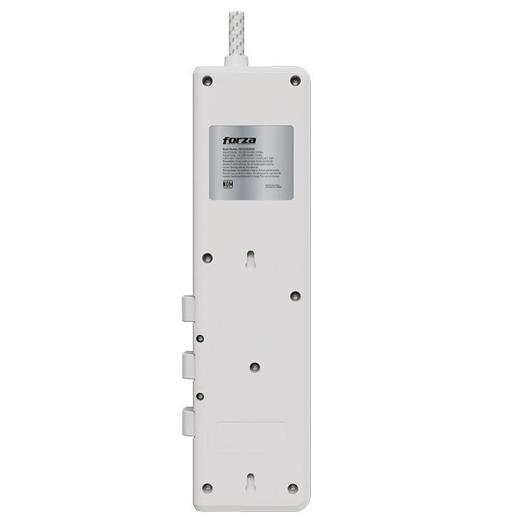 Protector de Voltaje Forza FSP-821RUSBCW | 2700J | 8 Salidas | USB-A | USB-C