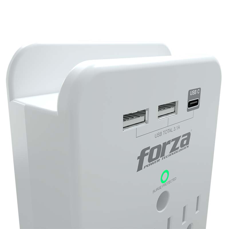 Regleta Forza FWT-331USB | 3 Salidas | USB
