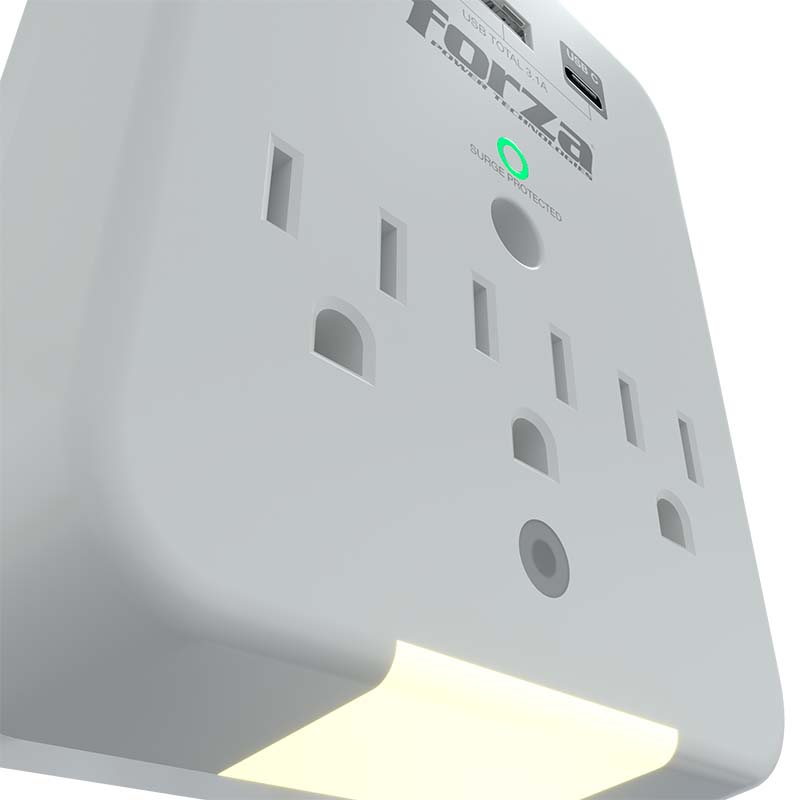 Regleta Forza FWT-331USB | 3 Salidas | USB