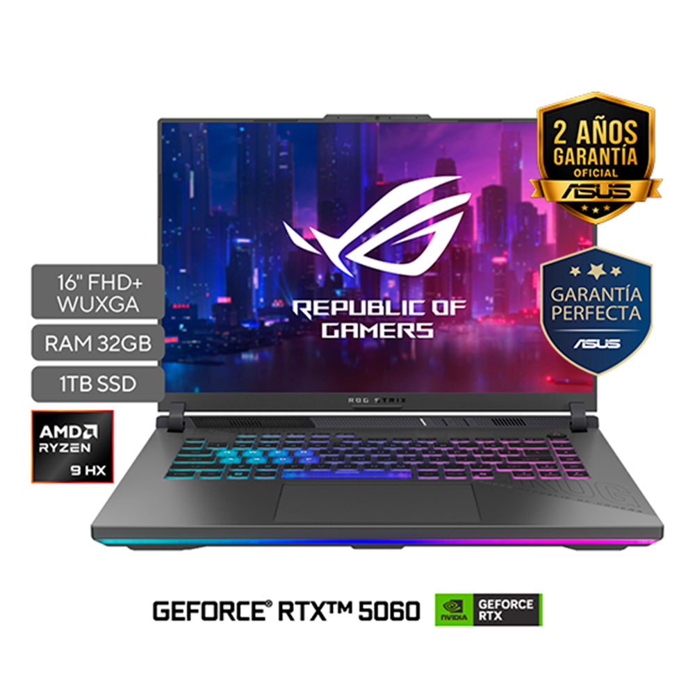 ASUS ROG Strix G16 G614PM | AMD Ryzen 9-8940HX | 32GB RAM | 1TB SSD | 16" | GeForce RTX 5060 | Windows 11 Home