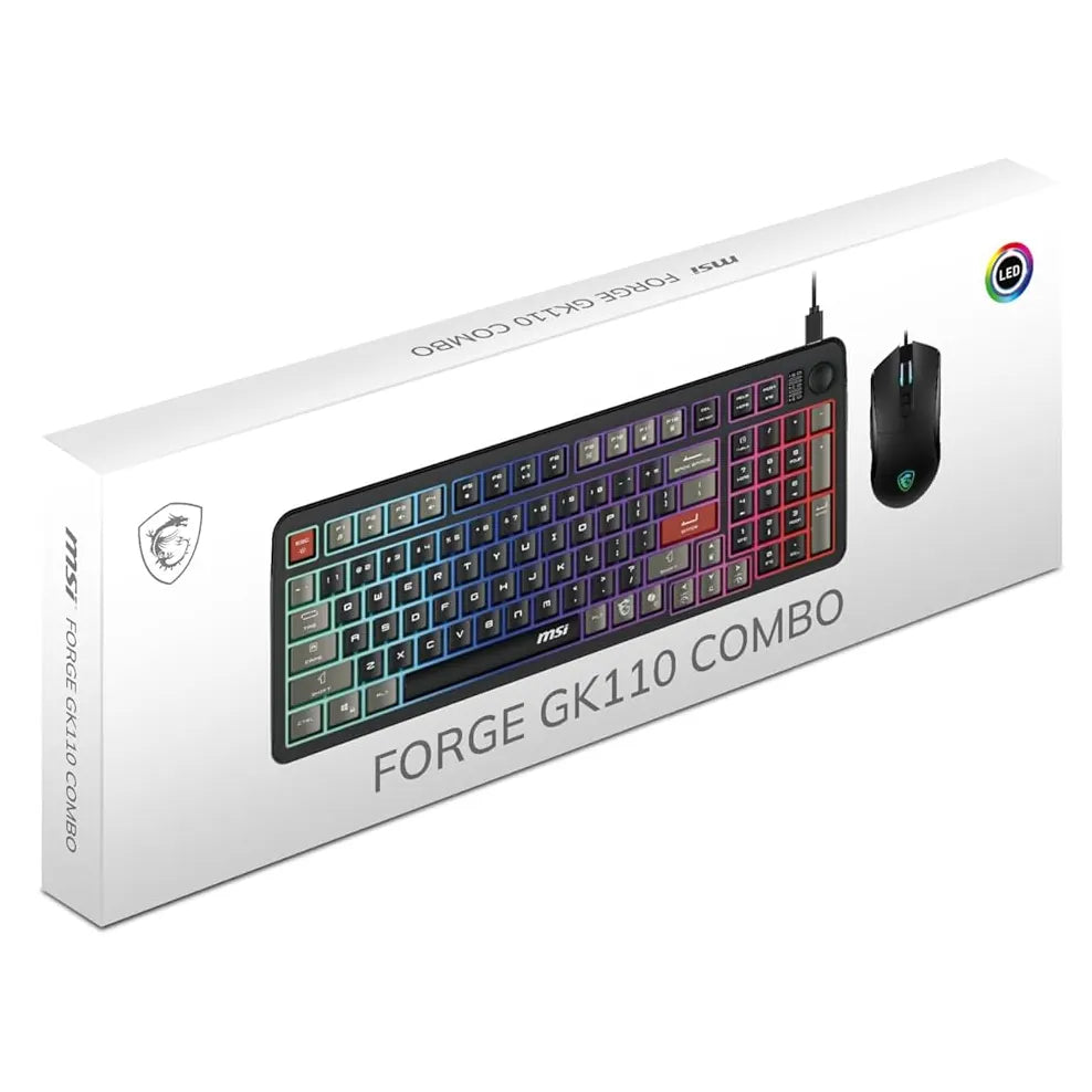 Combo Teclado/Mouse MSI Forge GK110 | USB 2.0 | Gaming