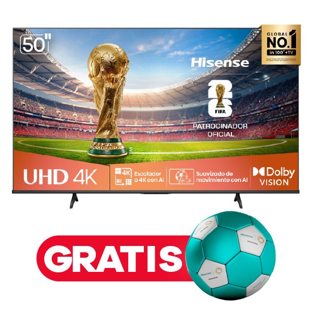 Televisor Hisense 50A6NV | 50" | 4K | VIDAA | HDMI | USB | Wi-Fi | Bluetooth