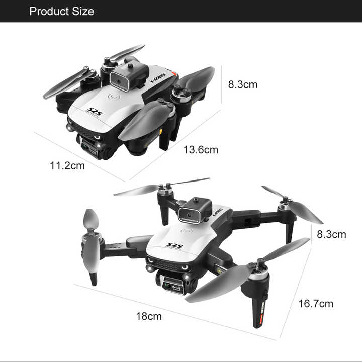 Mini Drone Dragon Tech S2S | Portable RC | GPS | 1080p Camara HD