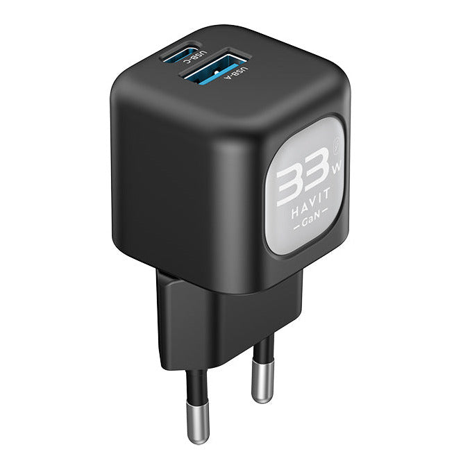 Cargador Dual de Pared Havit UC230 | 33W | USB-C y USB-A