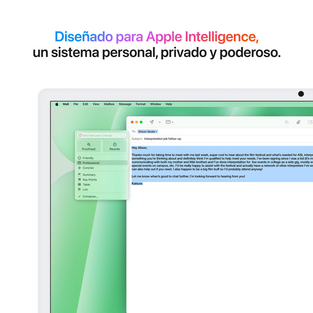 iMac | Apple M4 8 núcleos CPU y 8 núcleos GPU | 16GB RAM | 256GB SSD | 24&quot; | macOS