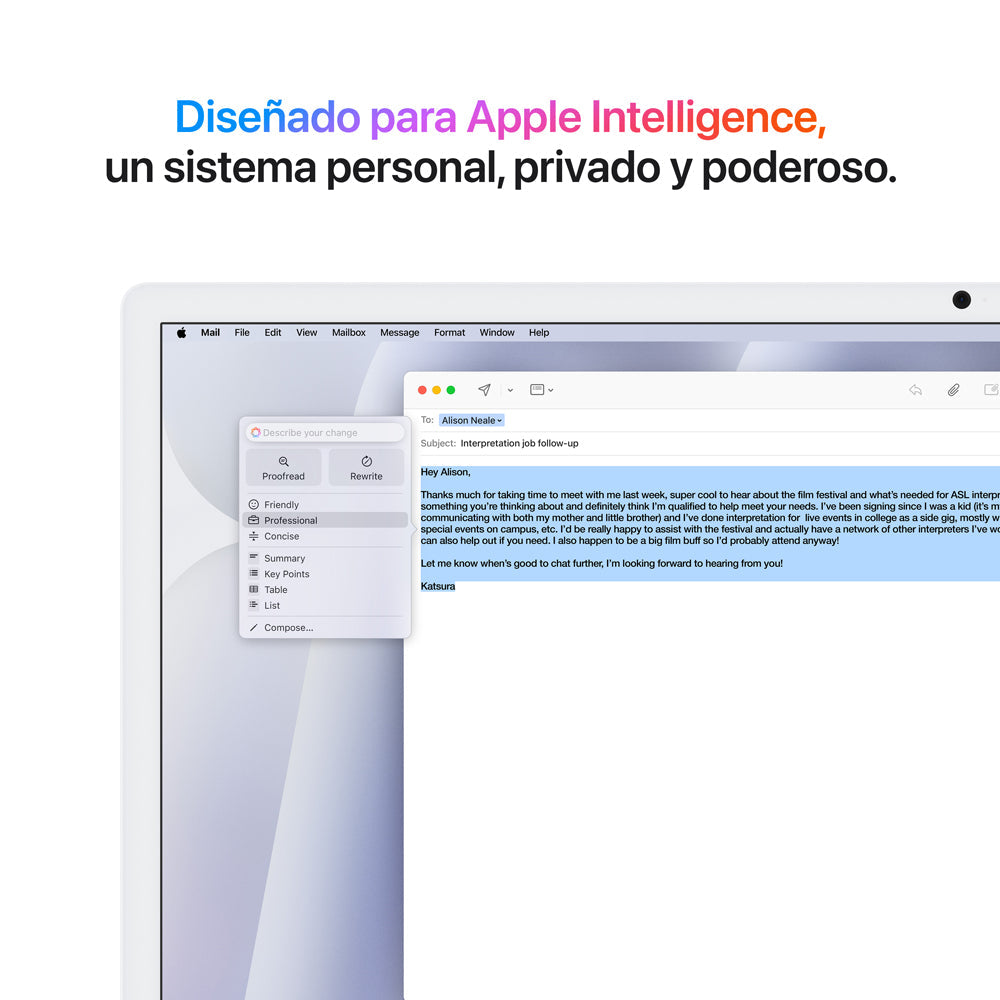 iMac | Apple M4 10 núcleos CPU y 10 núcleos GPU | 16GB RAM | 512GB SSD | 24&quot; | macOS