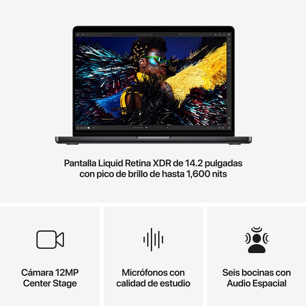 MacBook Pro | Apple M4 10 núcleos CPU y 10 núcleos GPU | 24GB RAM | 1TB SSD | 14&quot; | macOS