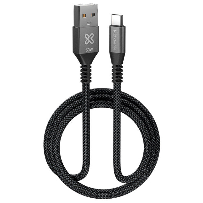 Cable USB Klip Xtreme PowerGo 050 | USB-A a USB-C | 1.0m | Trenzado