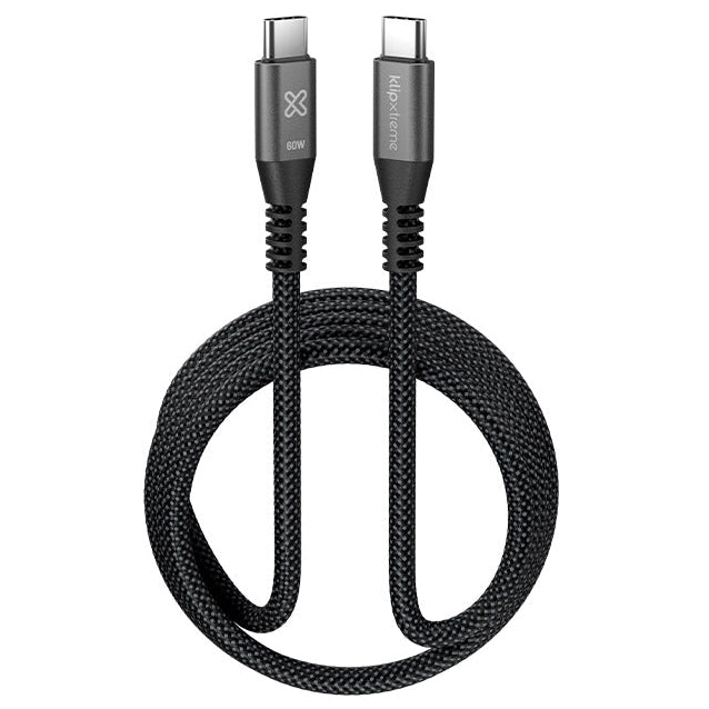 Cable USB-C Klip Xtreme PowerGo 250 | USB-C a USB-C | 1.8m | Trenzado