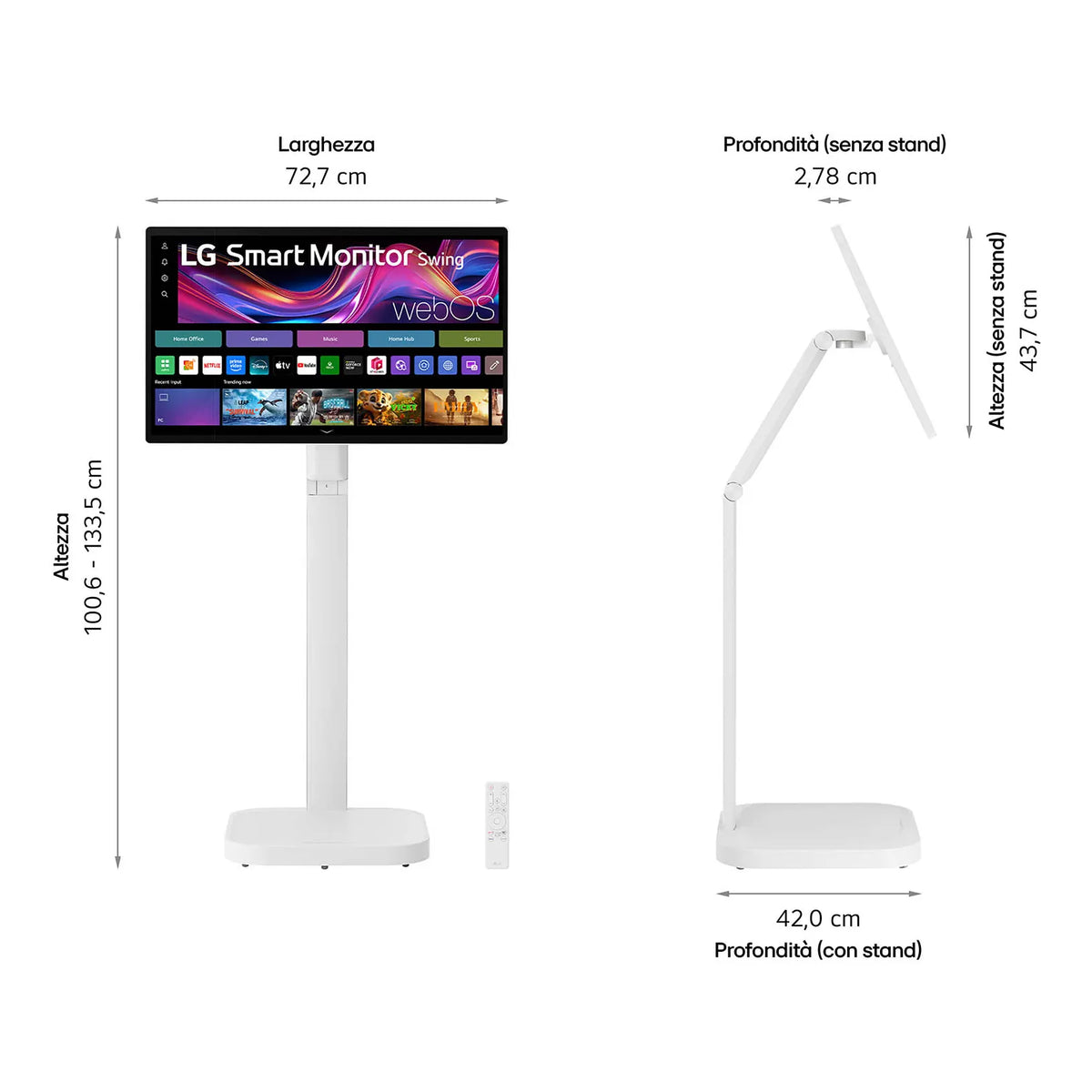 [PREVENTA] Monitor Smart LG Swing | 31.5&quot; | 4K | Táctil | WebOS | Bluetooth | USB-C | Wi-Fi | HDMI