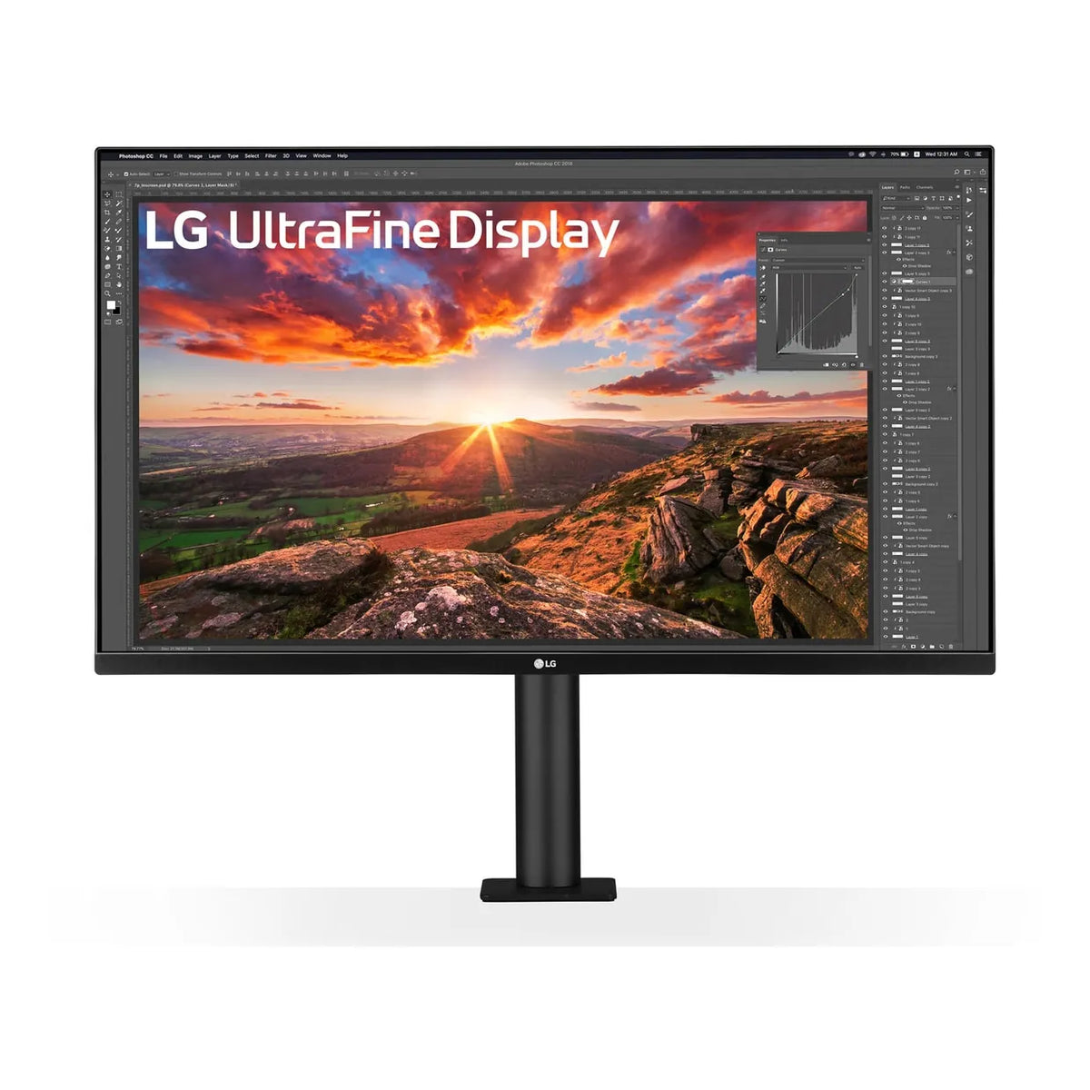 Monitor LG UltraFine Ergo 32UN880K | 32" | 3840x2160 | 60Hz | HDR10 | USB-C | HDMI | DisplayPort