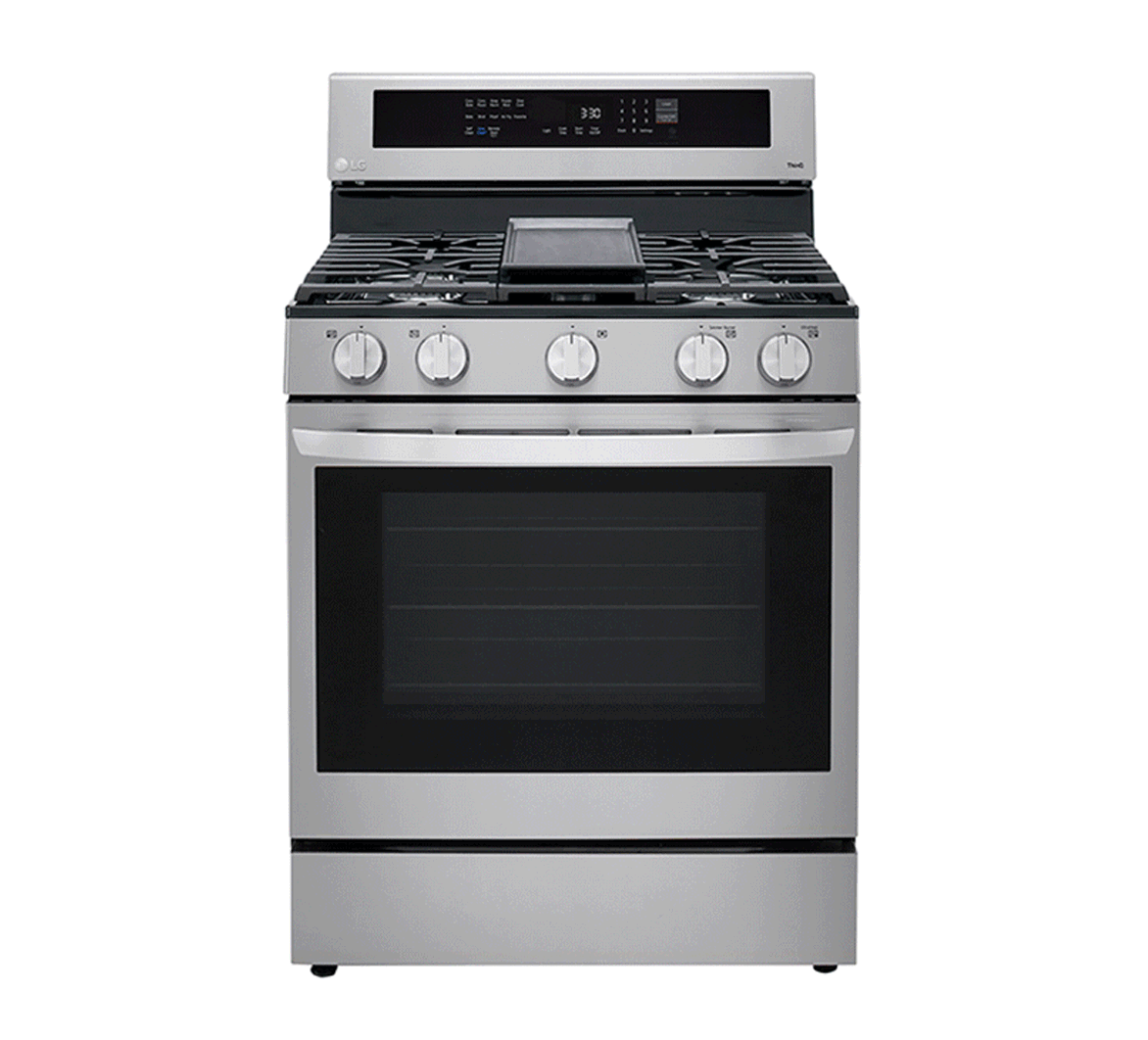 Estufa a Gas LG InstaView LRGL5825F | 30" | 5 Quemadores | Acero Inoxidable