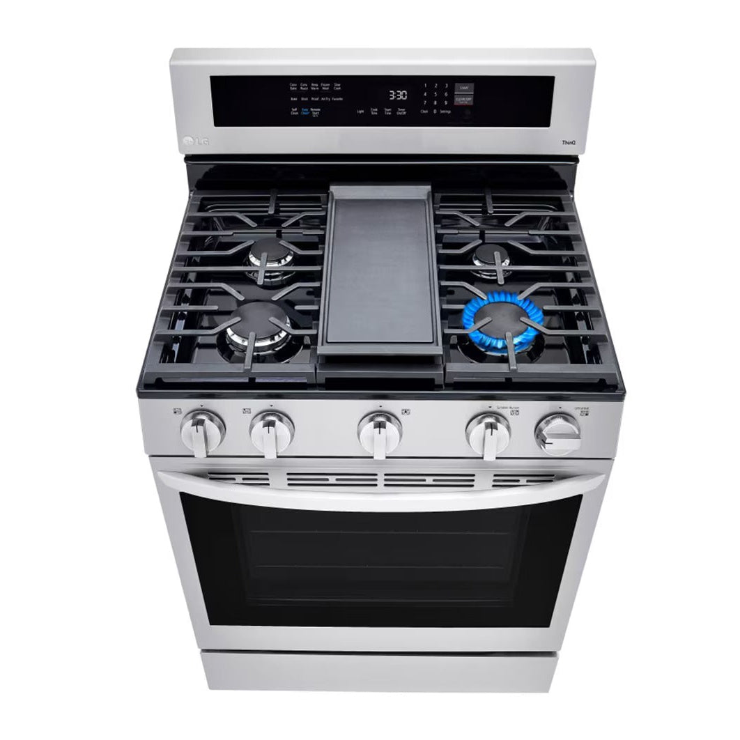 Estufa a Gas LG InstaView LRGL5825F | 30" | 5 Quemadores | Acero Inoxidable