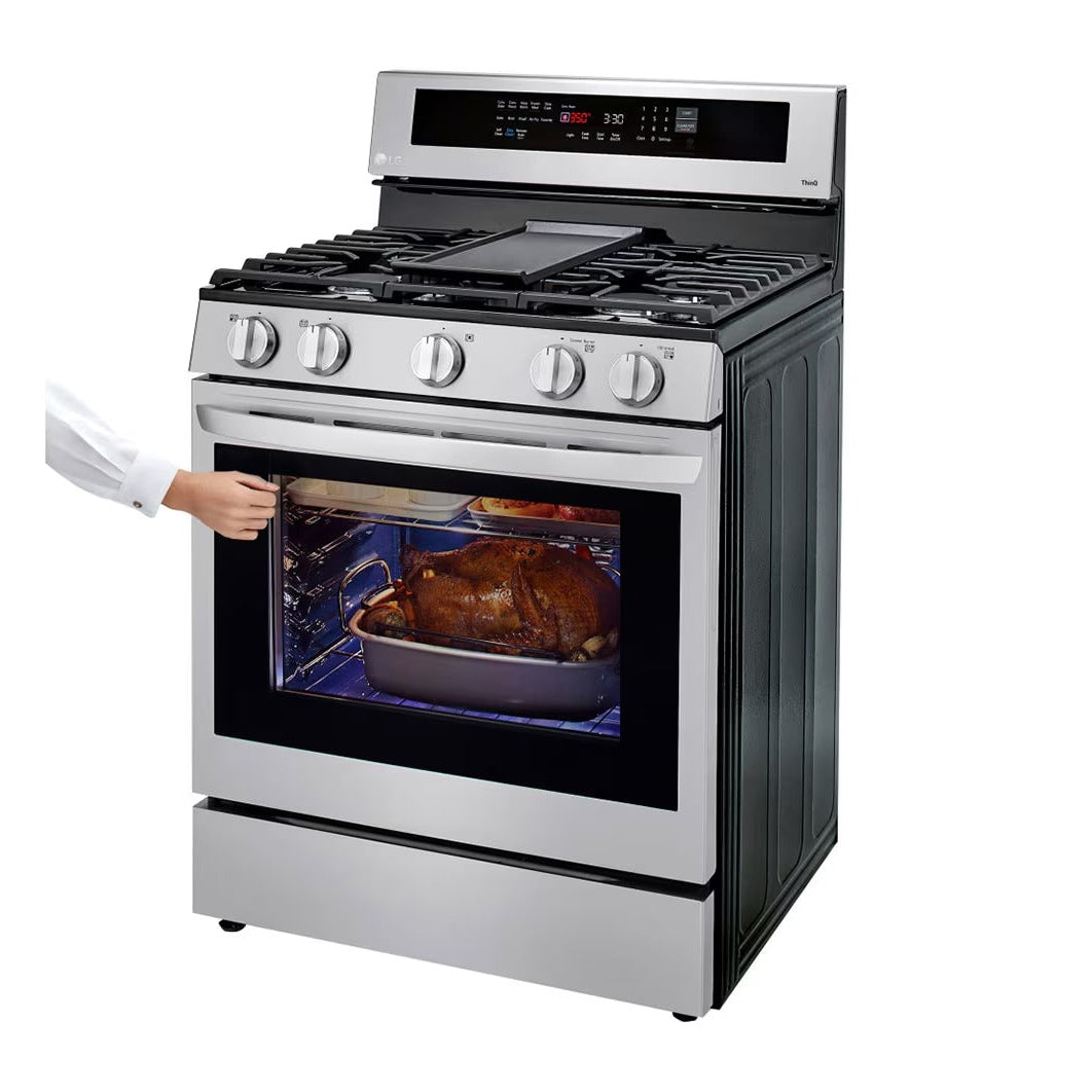 Estufa a Gas LG InstaView LRGL5825F | 30" | 5 Quemadores | Acero Inoxidable