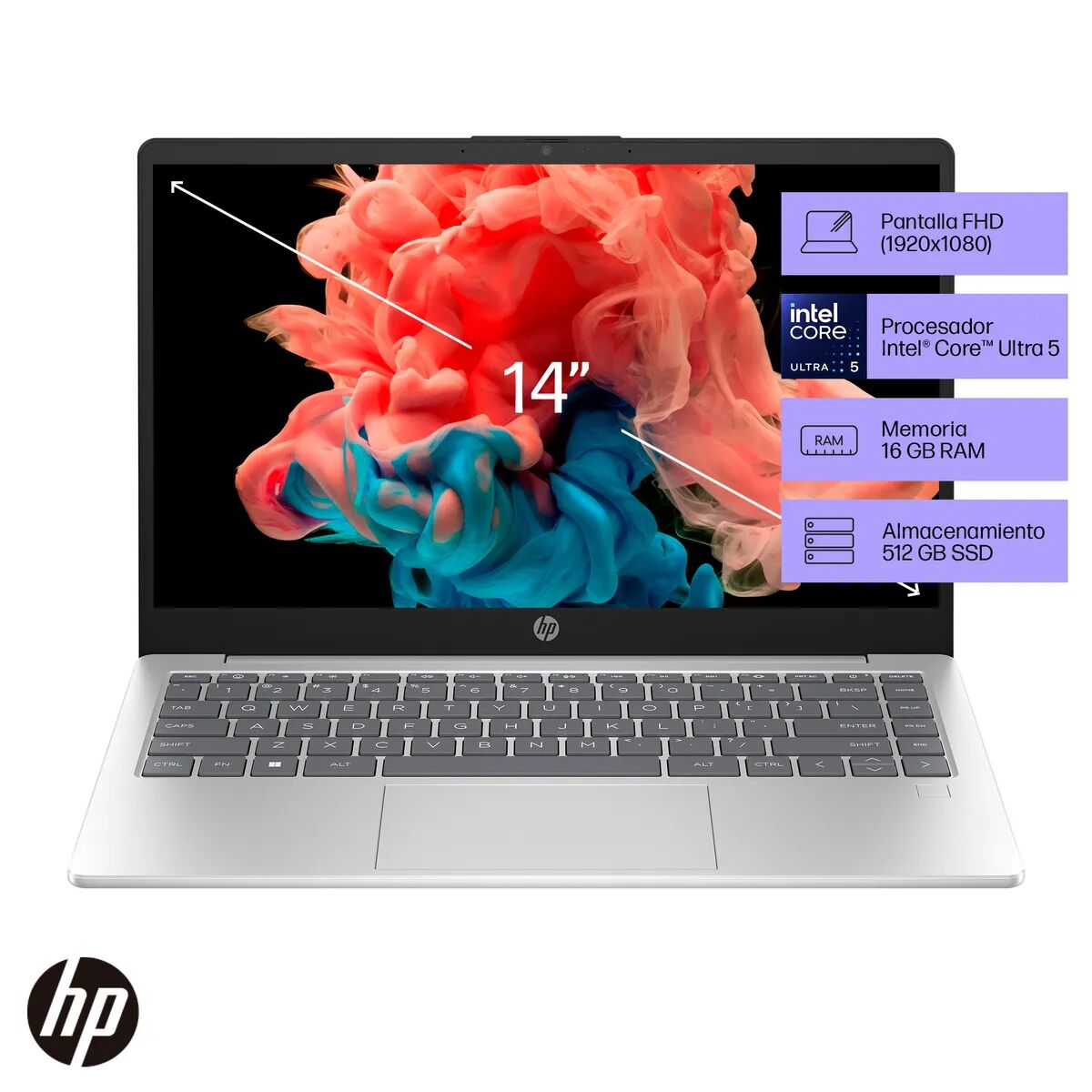Laptop HP 14-EP1000LA  Intel Core Ultra 5 125H  16GB RAM 512GB SSD 14&quot; Windows 11 Laptop Laptops Multimax Panama  PSN0110977