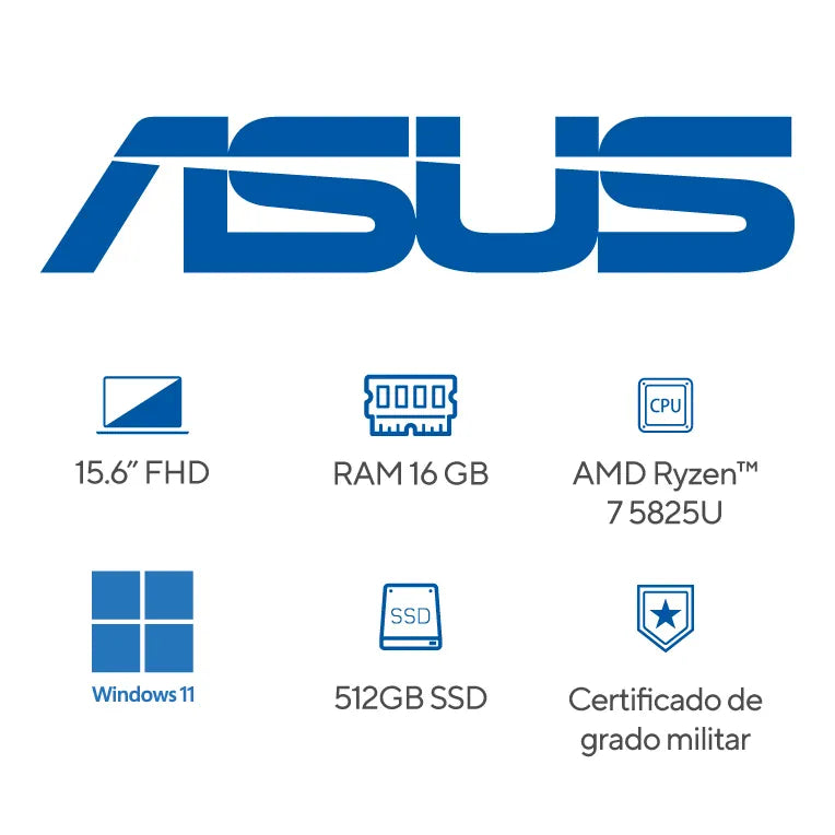 Asus Vivobook 15 M1502YA-NJ572W | AMD Ryzen 7 5825U | 16GB RAM | 512GB SSD | 15.6" | Windows 11 Home