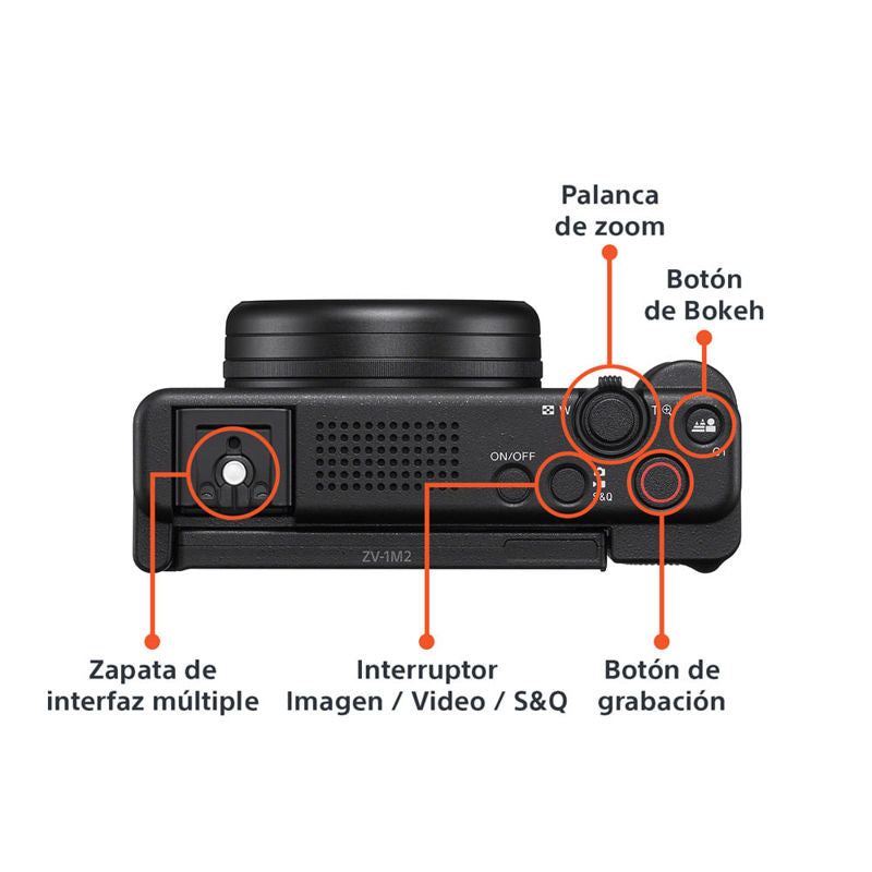 Cámara Digital para Videoblogs Sony ZV-1M2 | 20.1MP | Sensor CMOS Exmor | Wi-Fi | Bluetooth | USB