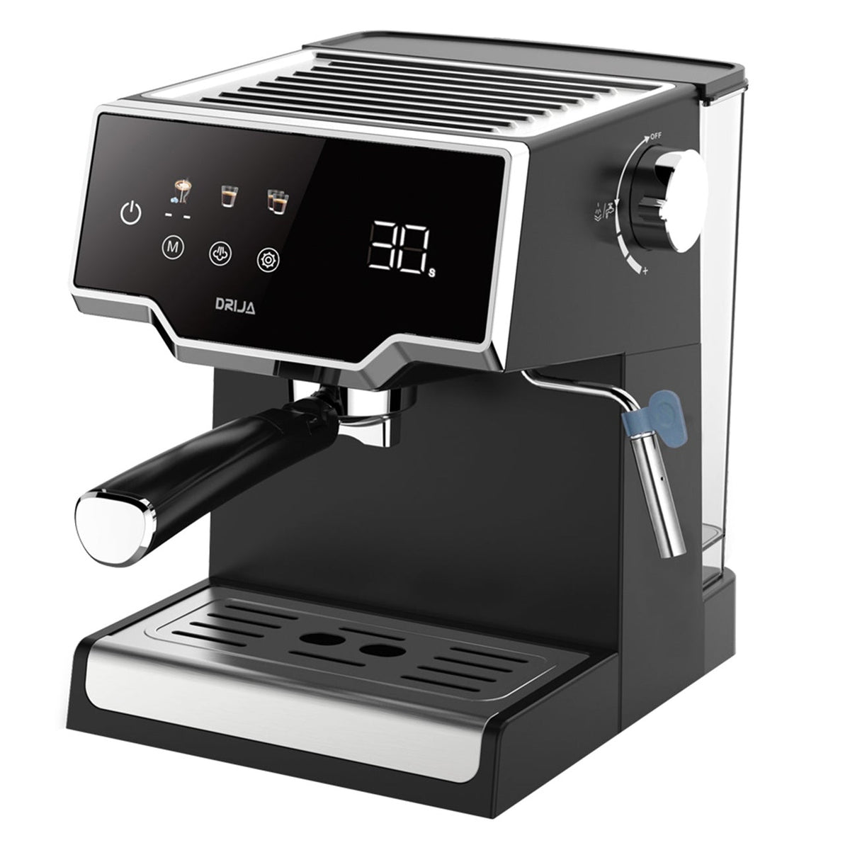 Cafetera Black & Decker Mocca 8T-B | 8 Tazas | Pantalla Digital | Espresso/Capuccino | Con Molinillo de Granos