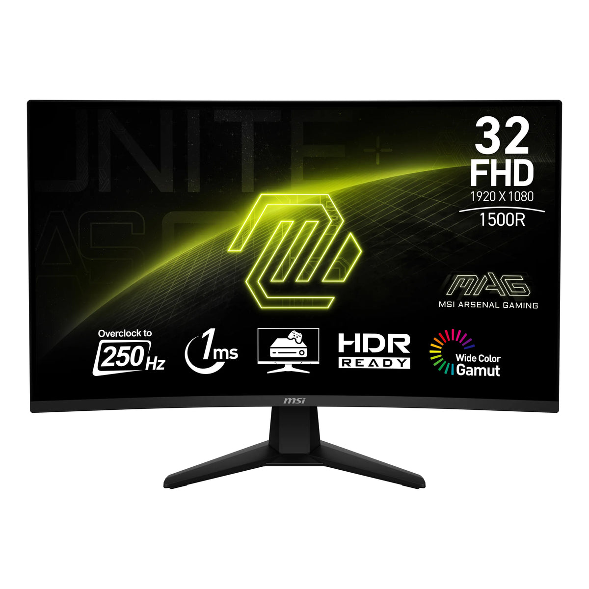 Monitor Gaming MSI MAG 32C6X | 32" | 1920x1080 | 180Hz/250Hz | HDMI | DisplayPort
