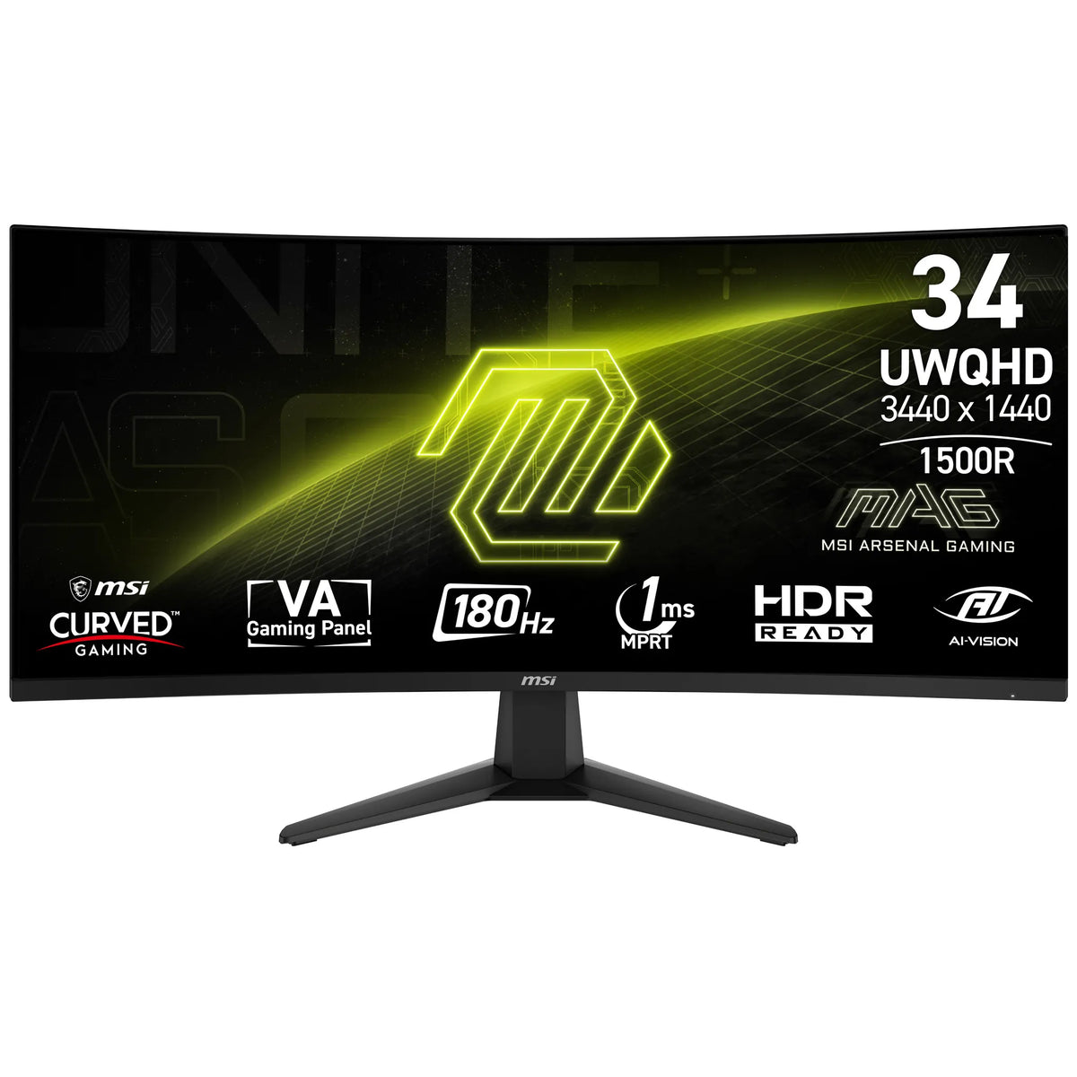 Monitor Curvo Gaming MSI MAG 346CQ | 34" | 3440x1440 | 180Hz | HDMI | DisplayPort