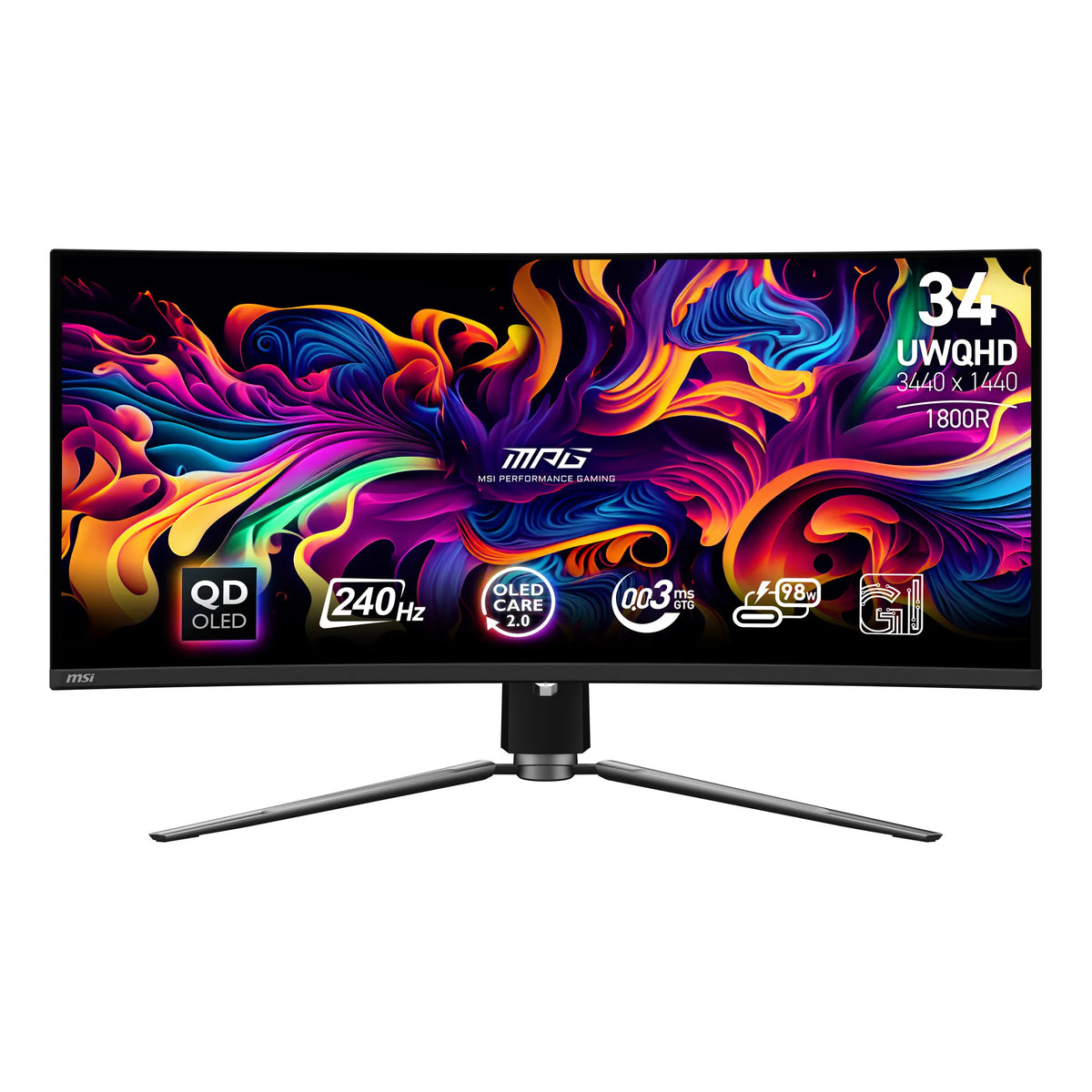 Monitor Gaming MSI MPG 341CQPX QD-OLED | 34" | 3440x1440 | 240Hz | HDMI | DisplayPort | USB-C