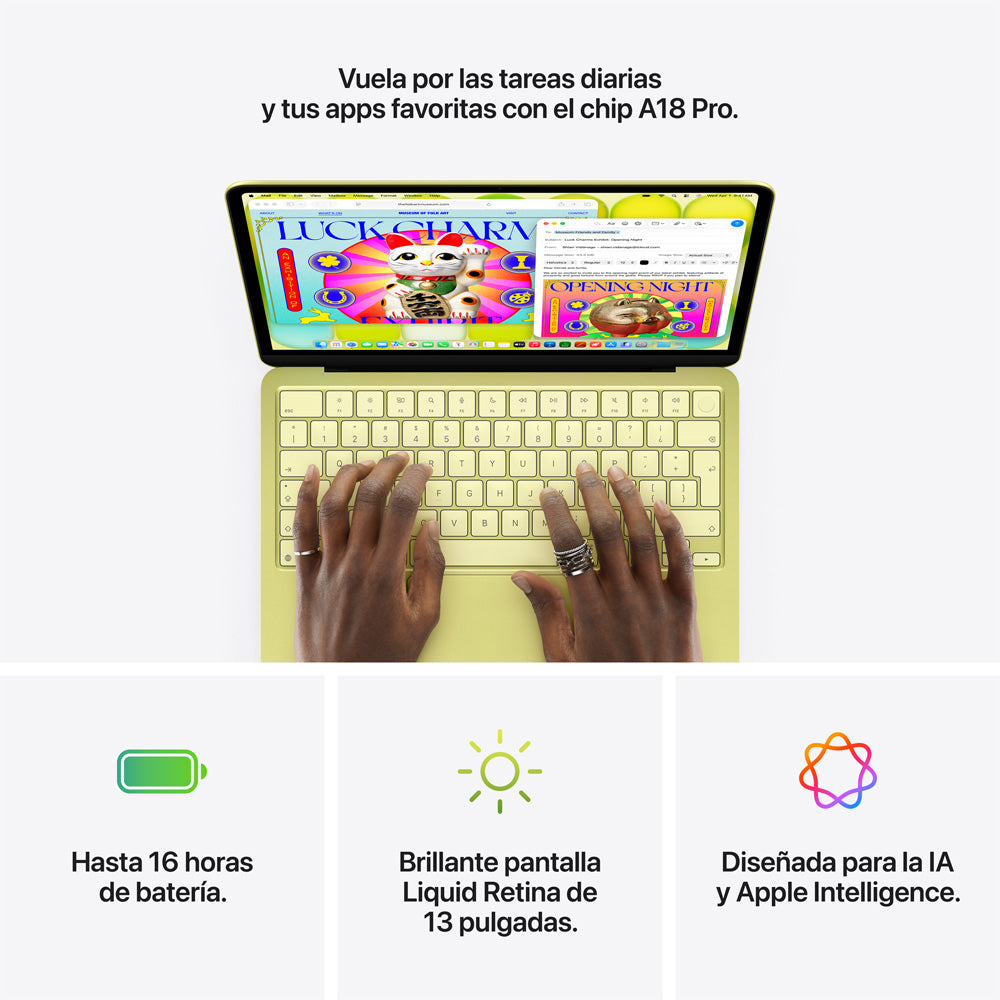 MacBook Neo con Touch ID | Apple A18 Pro 6 núcleos CPU y 5 núcleos GPU | 8GB RAM | 512GB SSD | 13" | macOS