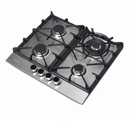 Estufa a Gas Drija Milan 60 Pro | 24&quot; | Empotrable | 4 Quemadores | Acero Inoxidable