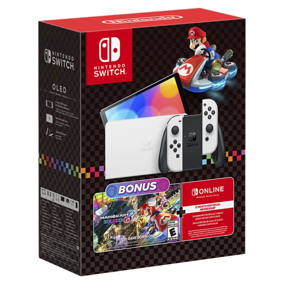 Nintendo Switch OLED | Color Blanco | Incluye Juego Mario Kart 8 Delux -  Multimax