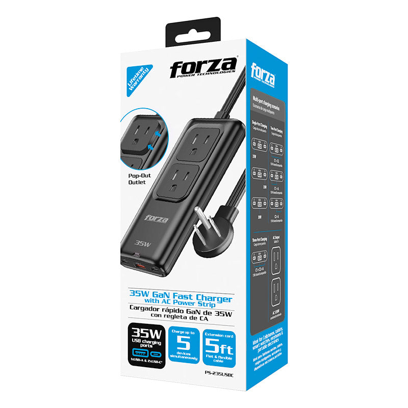 Regleta Cargador Forza PS-235USBC | 35W