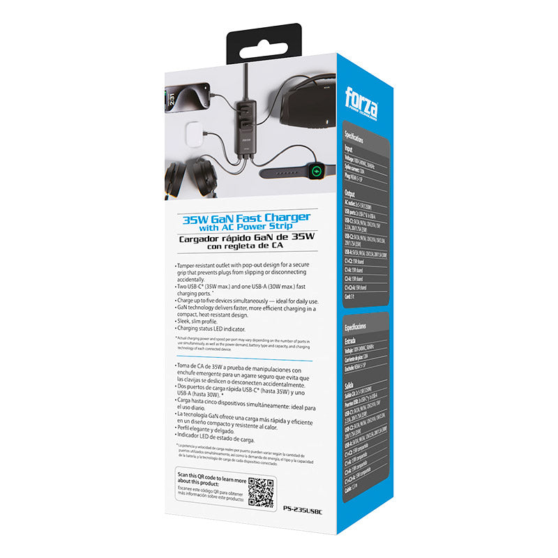 Regleta Cargador Forza PS-235USBC | 35W
